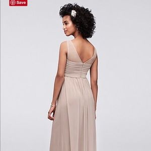 David's Bridal Dresses - David’s Bridal Long Mesh Dress Illusion Neckline David's Bridal Dresses - David’s Bridal Long Mesh Dress Illusion Neckline